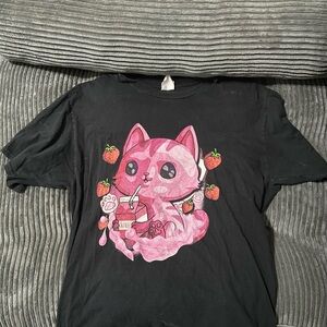 Amazon Women’s Strawberry Milk Cat T-shirt